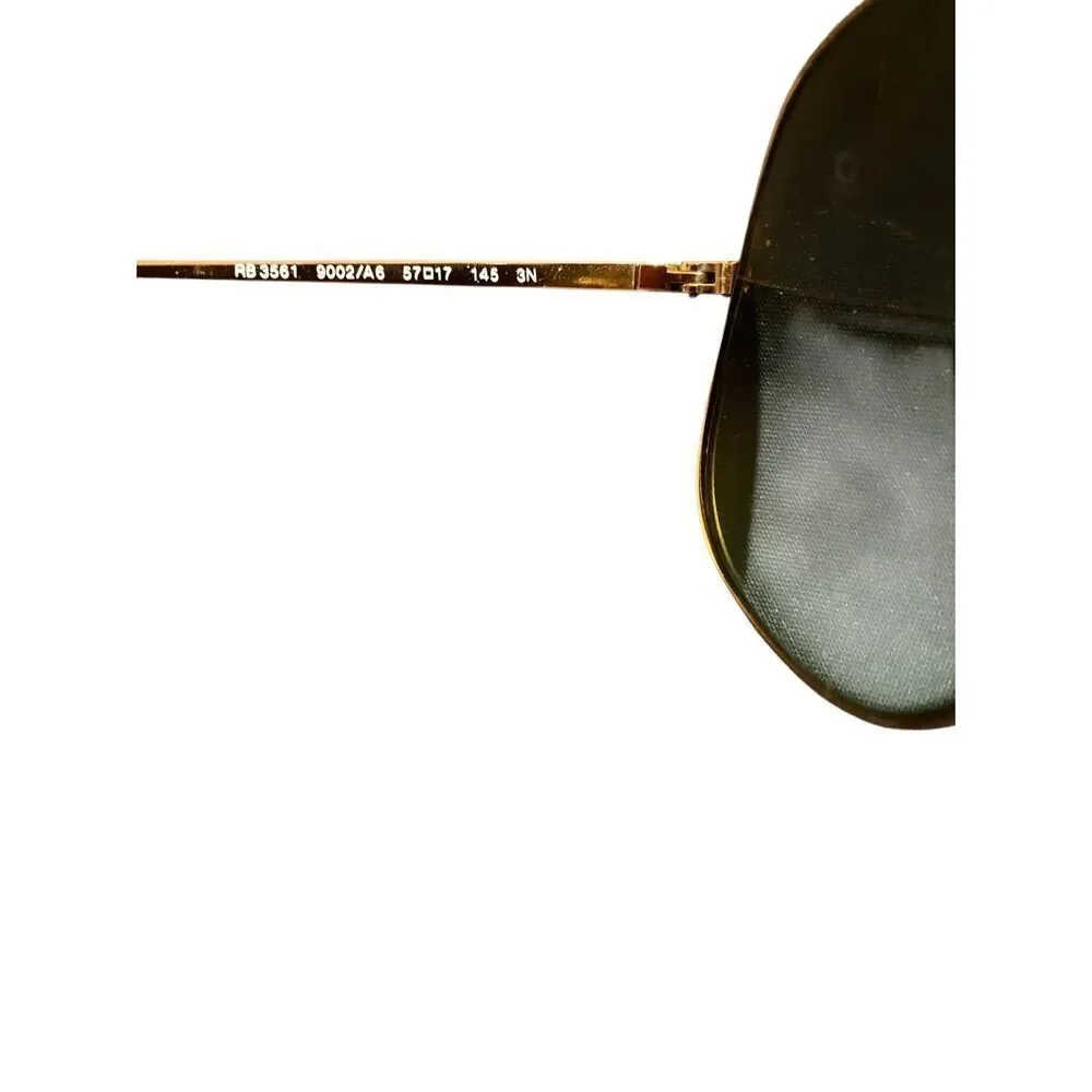 Ray ban CHROMANCE RB, 3561 polarized green and gold sunglasses